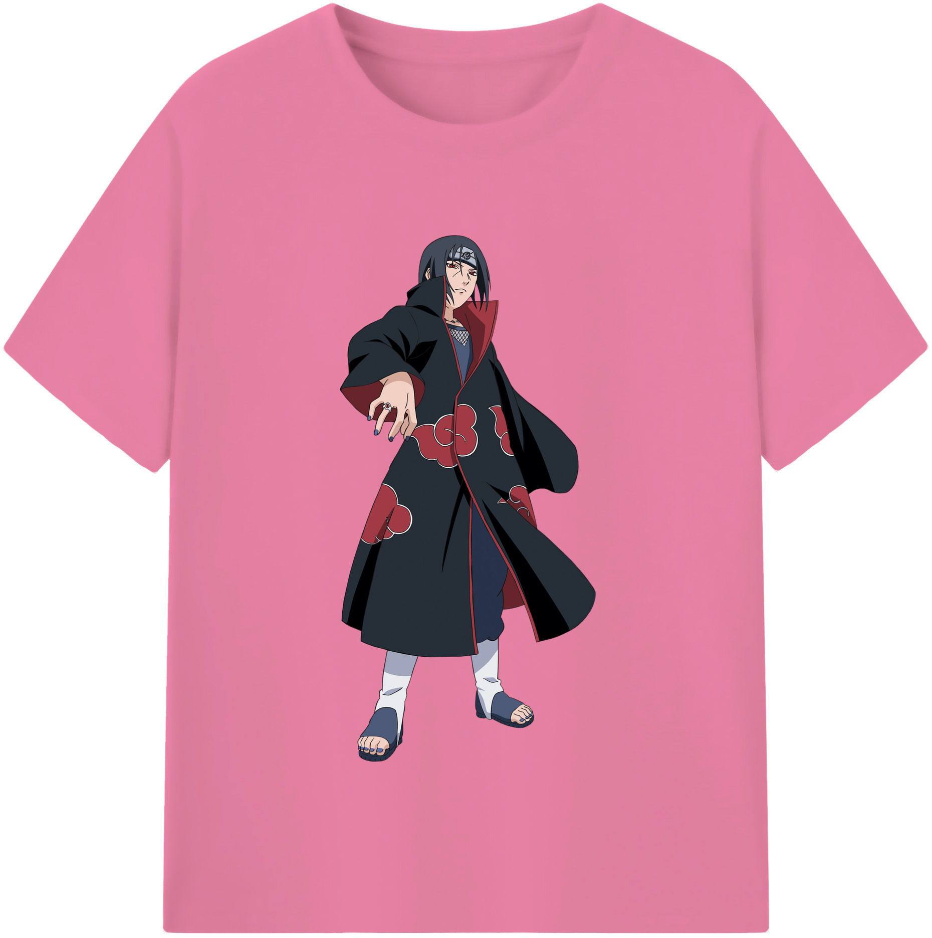 （画像用） NARUTO -ナルト- うちは イタチ Uchiha Itachi 綿100％半袖Tシャツ（フロントプリント）